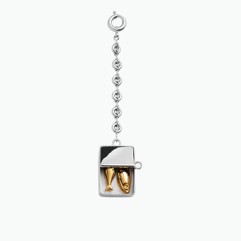 Porte-clés en forme de poisson argenté pour femme, cadeau durable, accessoire de mode haut de gamme,