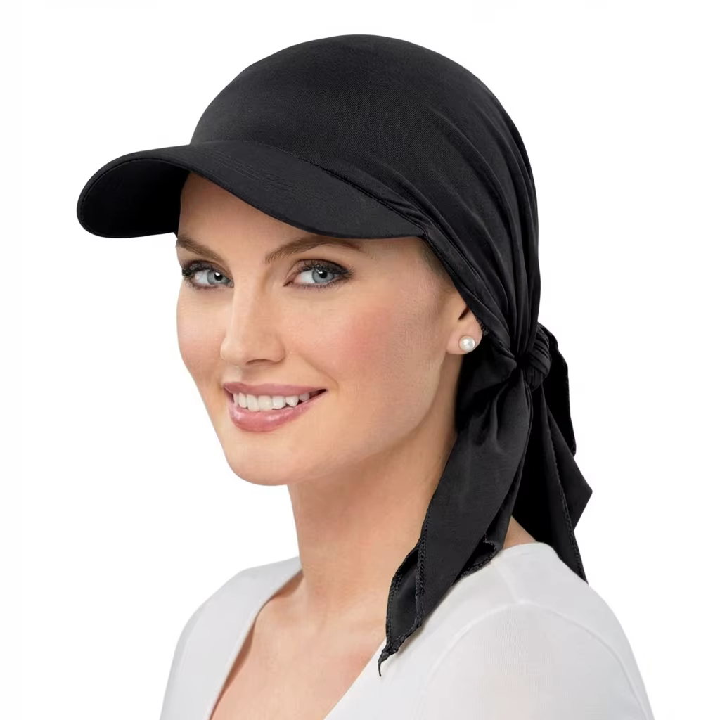 Chapeau Turban Classique Uni pour Femme, Chapeau de Soleil à Bord Courbé pour l'Extérieur, Casquette