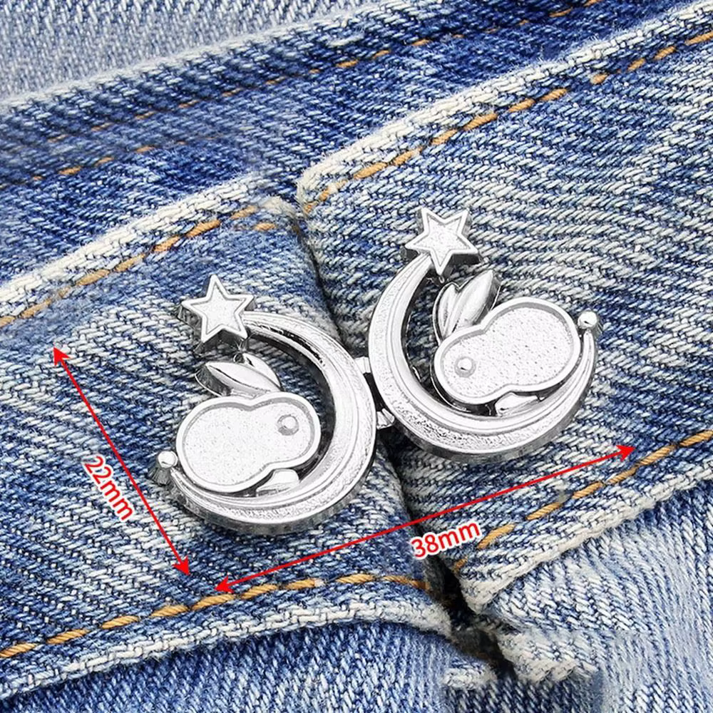 Bouton de fermeture de taille réglable pour femme, épingles en métal, clip de taille, ornements de j
