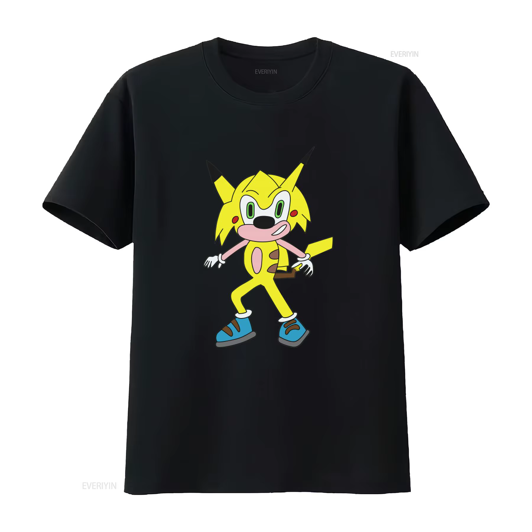 T-shirt Sonichu pour fille, garçon, amie, famille, événement, design original, vintage, délavé, déco