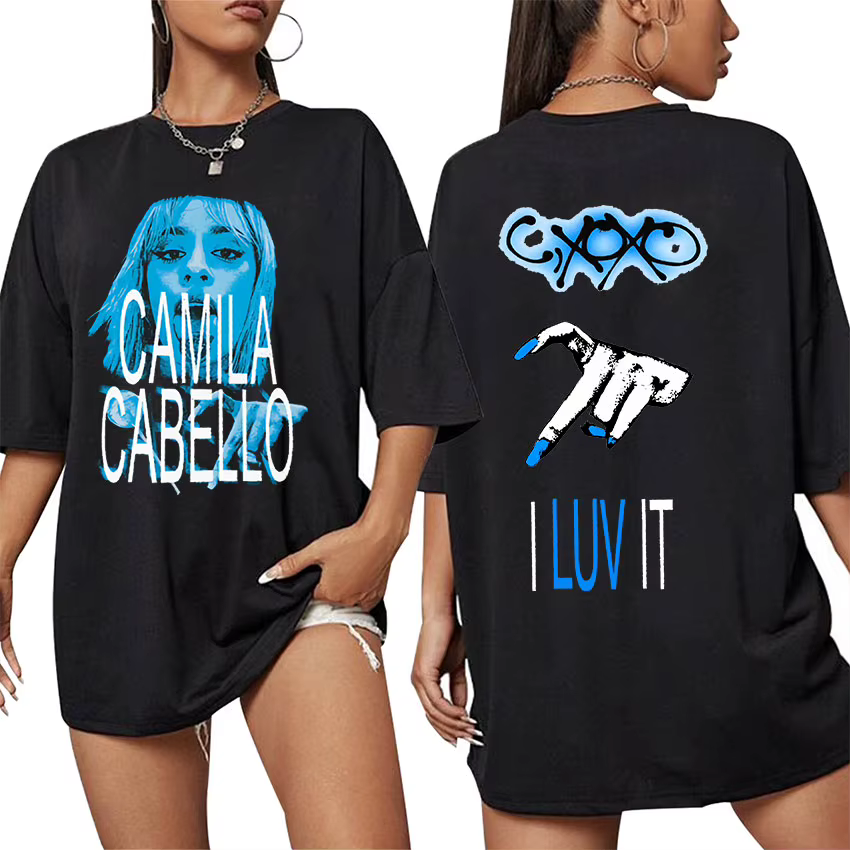 Camila Cabello C XOXO 2024-T-Shirt pour Homme et Femme, Streetwear, Esthétique, Vintage, à la Mode, 