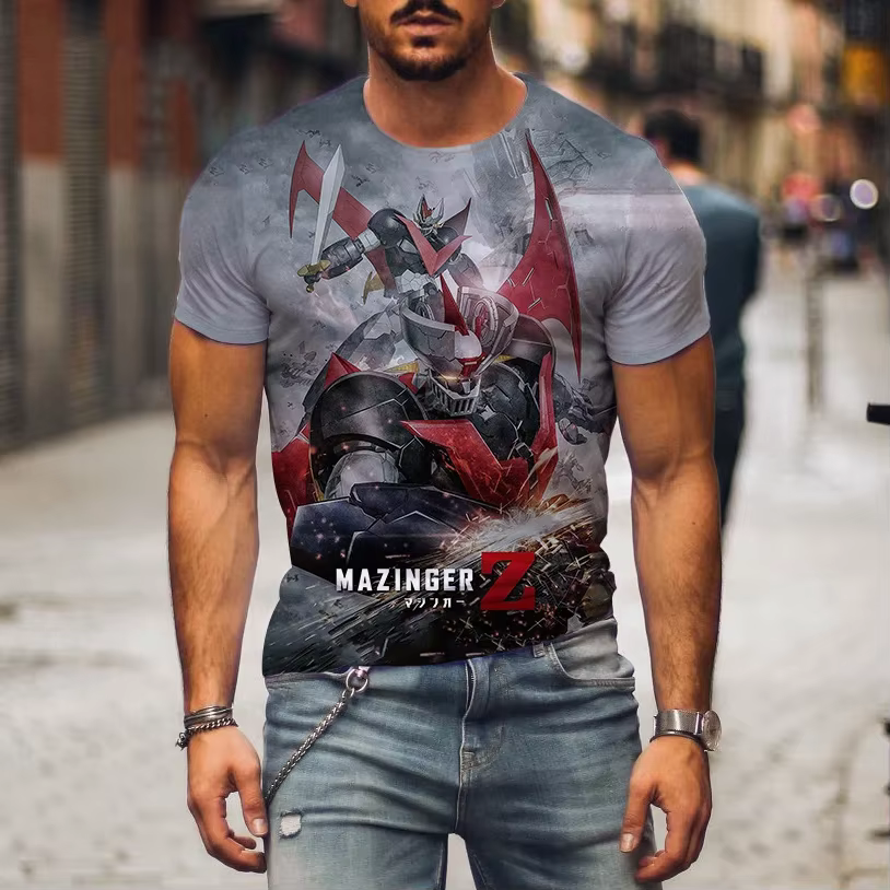 Mazinger Z 3D impression T-Shirts Anime Robot hommes femmes décontracté mode à manches courtes t-shi