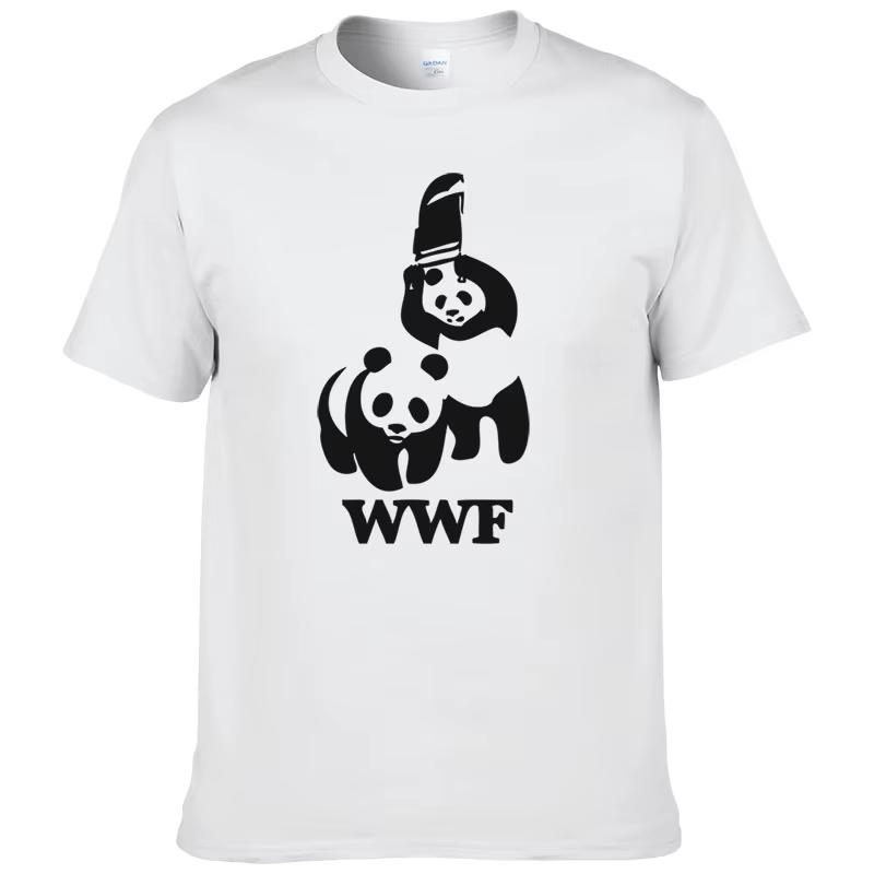 Panda comédie à manches courtes Cool Camiseta T-shirt hommes T-shirt mode d'été T-shirt drôle # 188