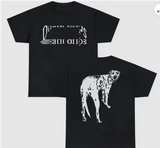 Super ! DEATH GRIPS T-shirt noir Dalmatian