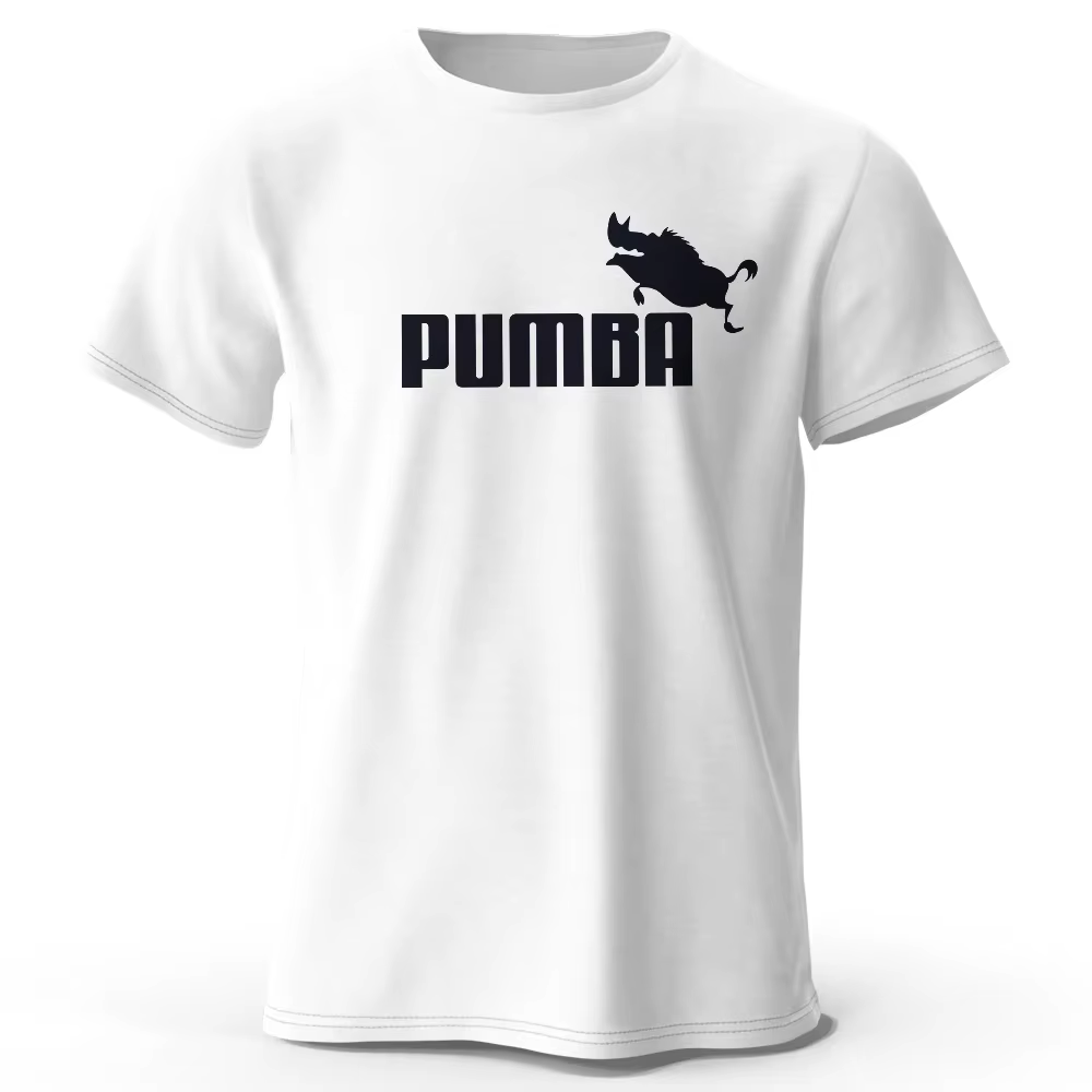 T-shirt imprimé Joke The Pumba pour hommes, 100% coton, surdimensionné, avec graphismes amusants, po