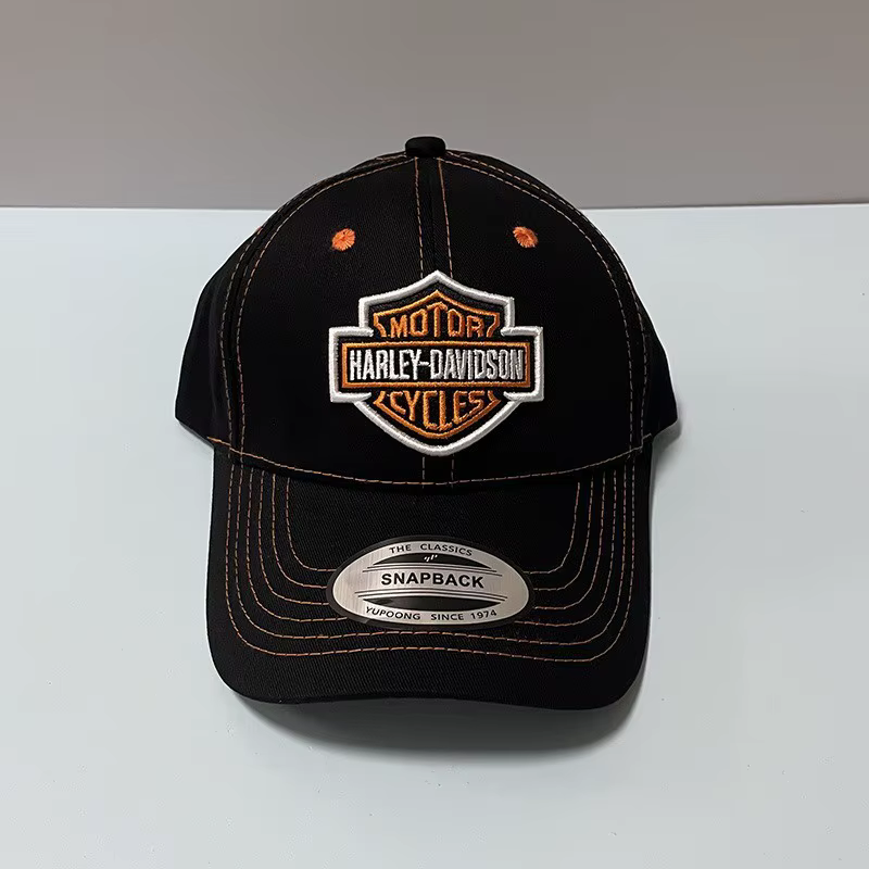 Nouvelle casquette de moto d'été en coton brodé avec logo Harley Davidson, casquette de baseball rég