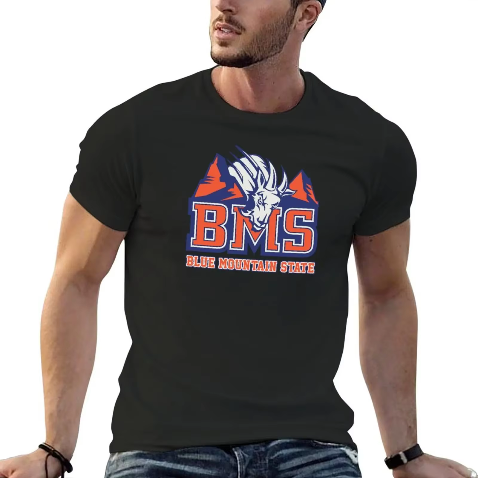 BMS-T-shirt pour homme avec figurines d'anime, Blue Mountain State, mignon, médicaments