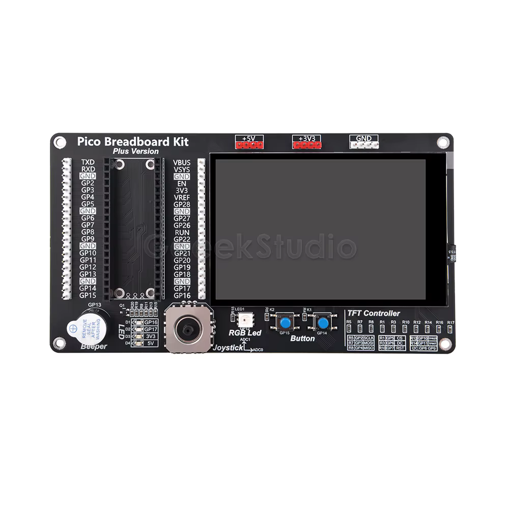 Kit de planche à pain Raspberry Pi Pico /Pico W/2 avec écran tactile de 3,5 pouces, carte de dérivat