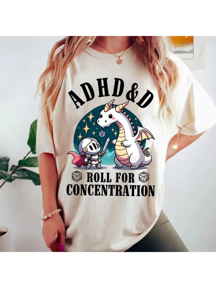 T-shirt décontracté pour homme avec impression graphique Rogue Adhd&D Roll RPG DnD Class, jeu de soc