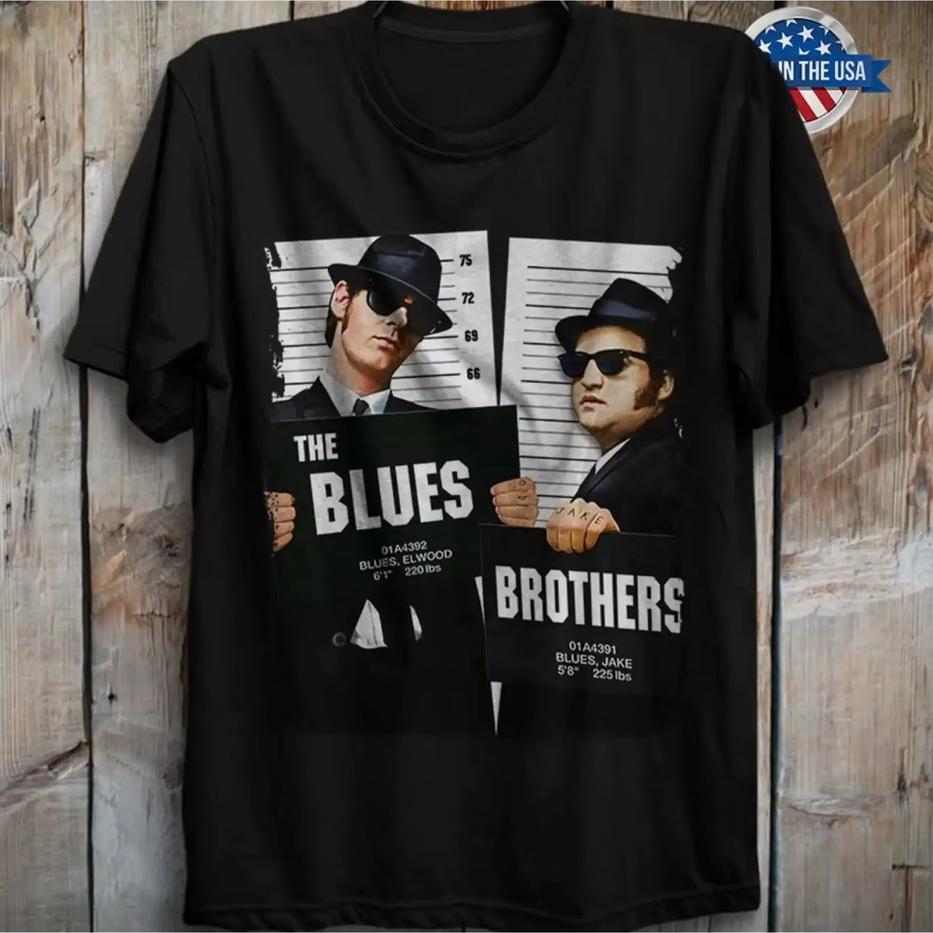 T-shirt avec les Blues Brothers Jack et Elwood du film de comédie musicale américaine, idéal pour le