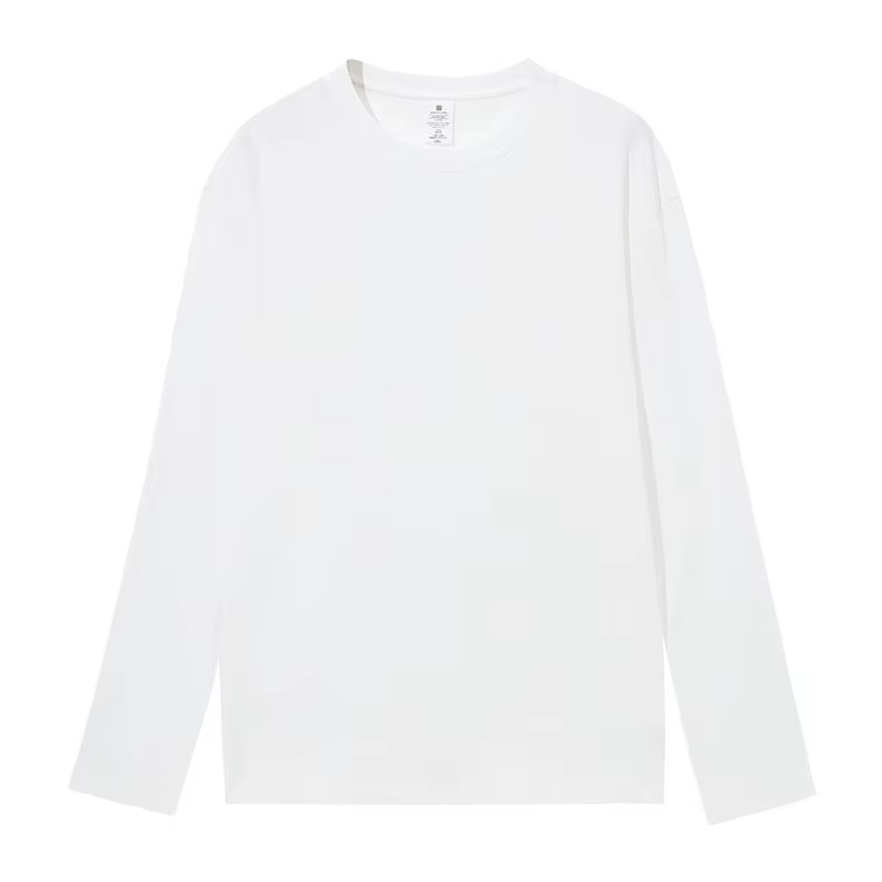 T-shirt manches longues en coton pour hommes et femmes, 230g, Logo imprimé, nom brodé, printemps-aut
