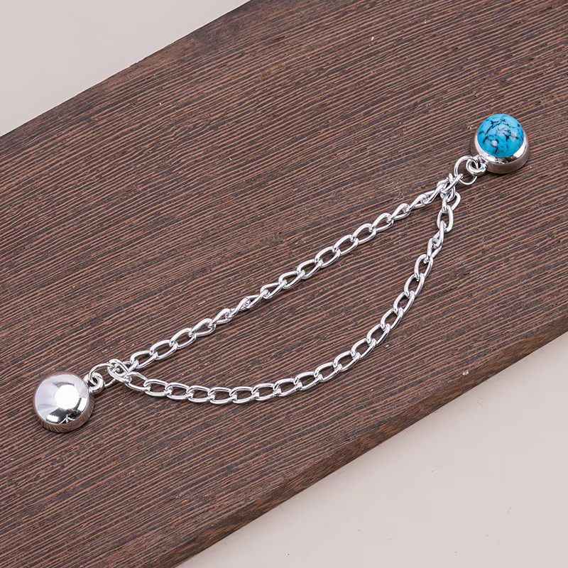 Clip magnétique multifonctionnel pour vêtements avec chaîne, boutons métalliques DIY, clip pour vête