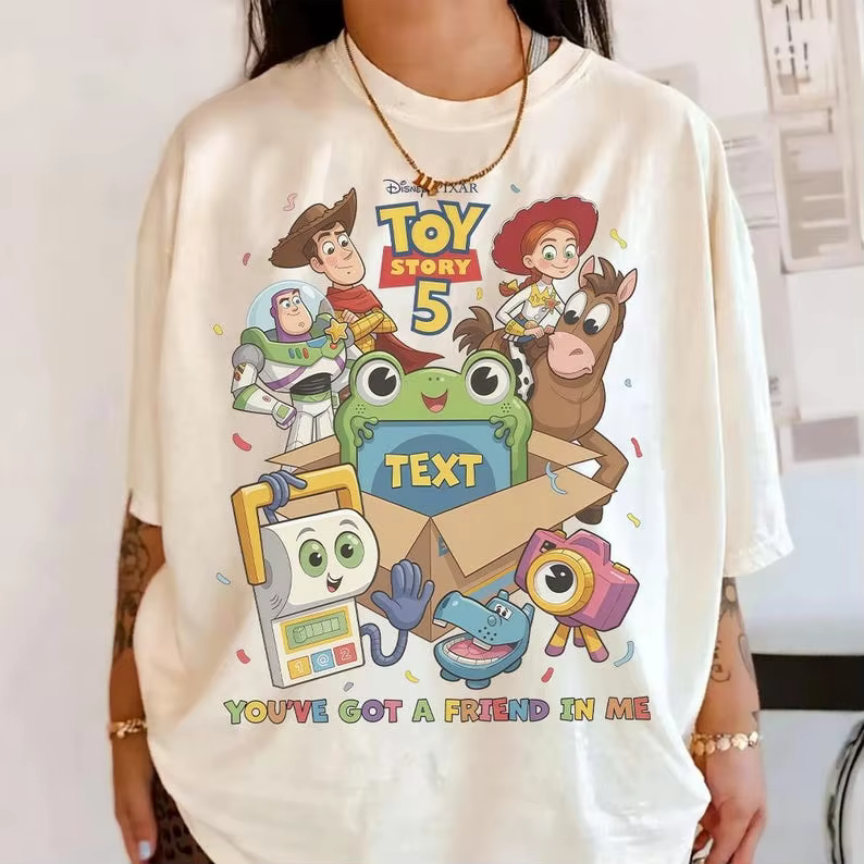 Nouveau film en 2026, T-shirt sur le thème du film Toy Story 5, vêtements décontractés en coton, ten
