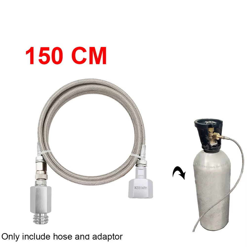 Soda Maker vers adaptateur de réservoir de Co2 externe et Kit de tuyau en acier inoxydable de 1,5 m 