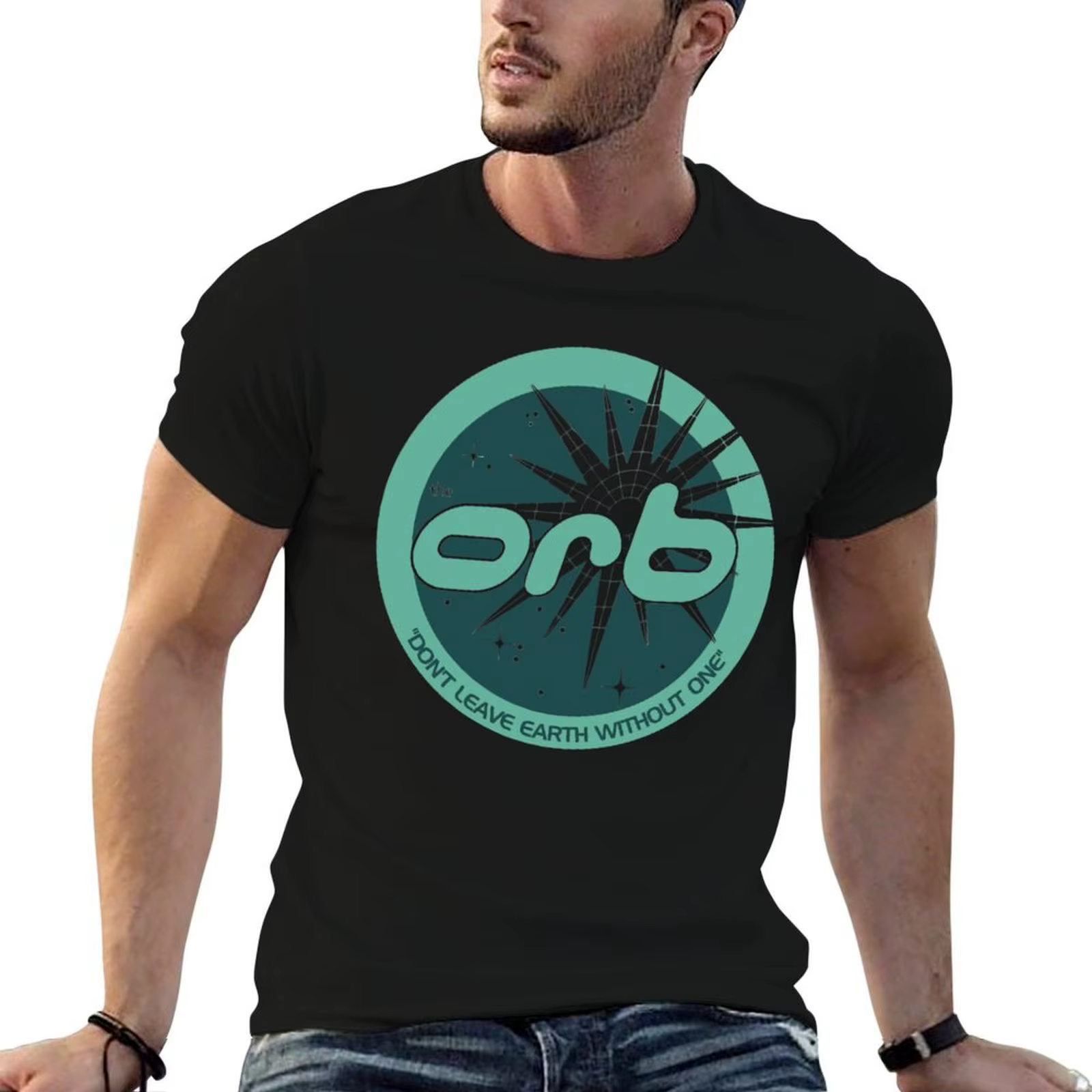T-shirt Orb pour homme, t-shirt en coton épais, t-shirt de créateur pour homme, t-shirt 100% coton