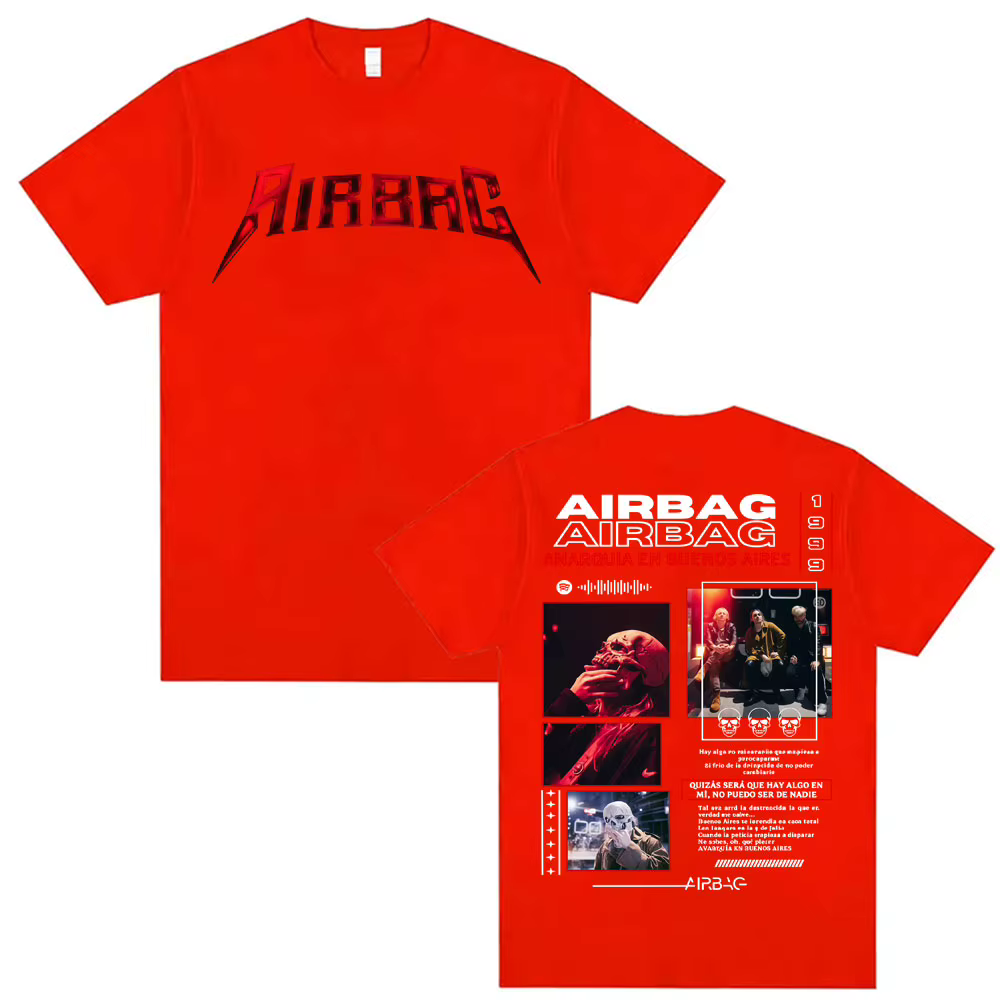 Chanteur Airbag Anarquia En Buenos Aires Album 2026 Tour T-shirt Hommes Femmes Mode Vintage 100% Cot