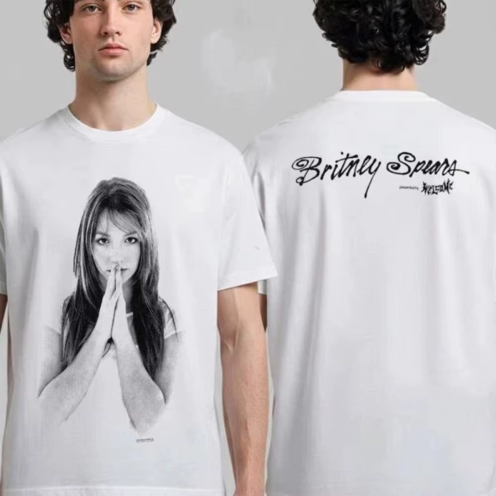 T-shirt en coton blanc de la série The Boys Saison 5, collaboration « Allaitement » avec Britney Spe
