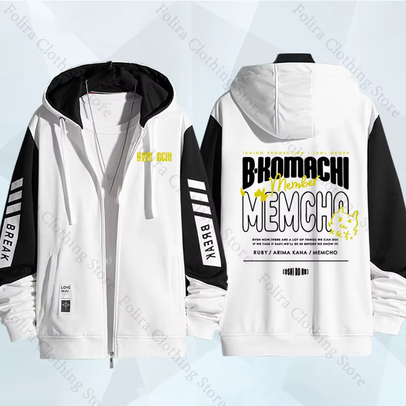 Anime OSHI NO KO série sweat à capuche zippé manteau hommes sweat à capuche zippé sweat à capuche dé
