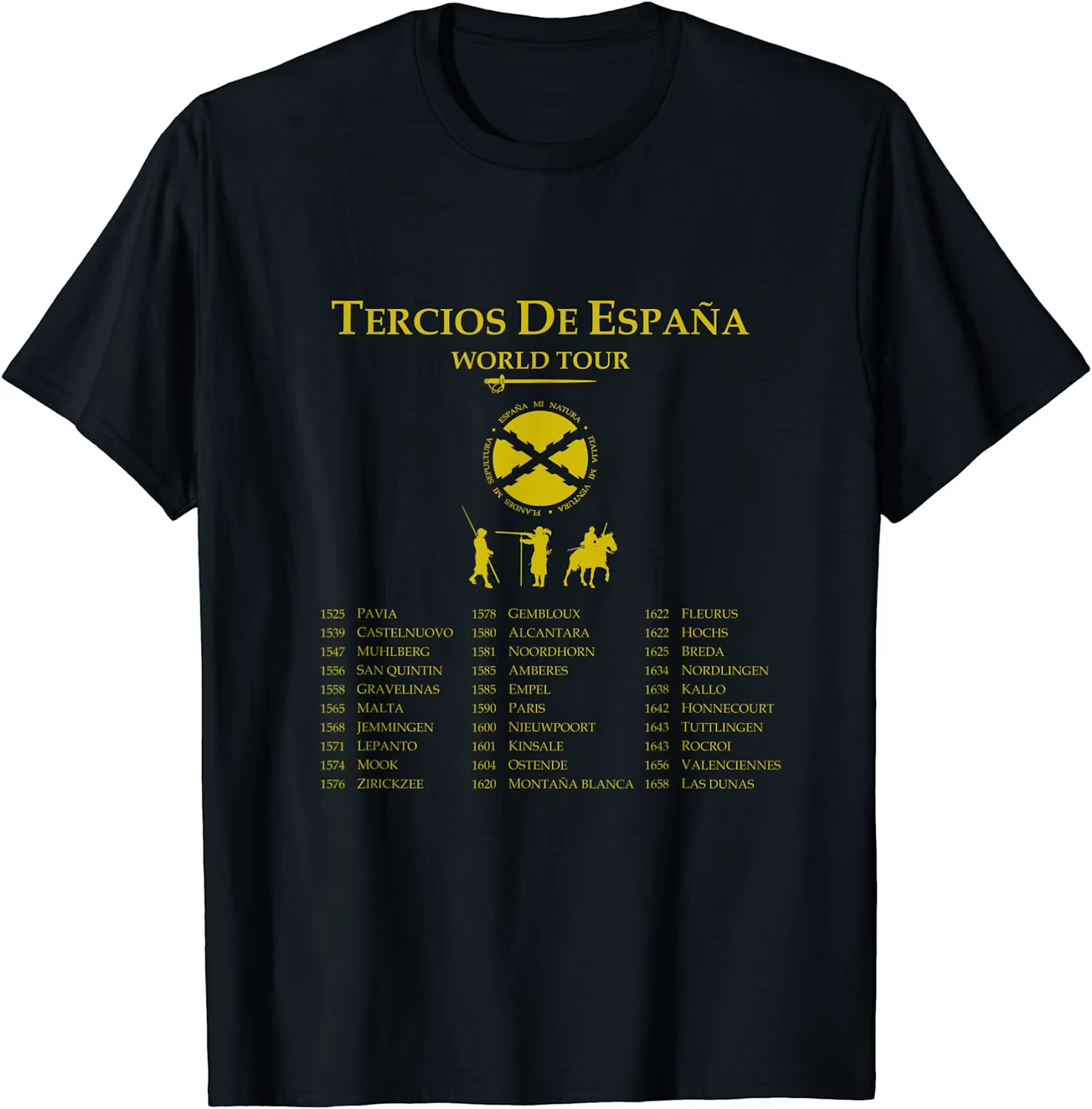 T-shirt manches courtes col rond homme, estival et décontracté, Los Tercios Españoles World Tour: Hi