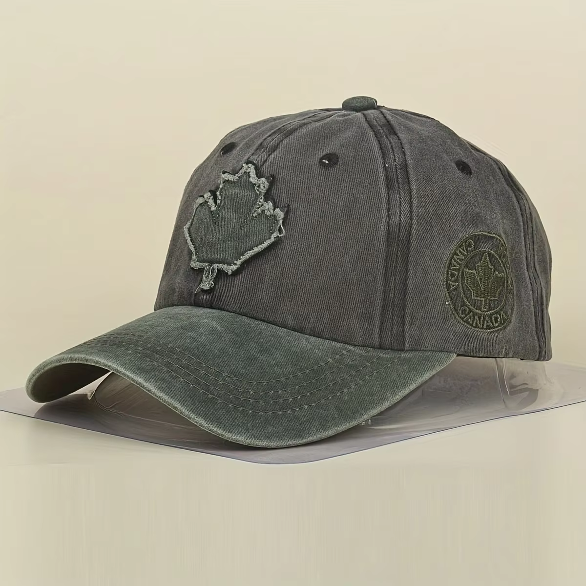 Casquette de baseball brodée multicolore avec feuille d'érable, adaptée aux hommes et aux femmes, po