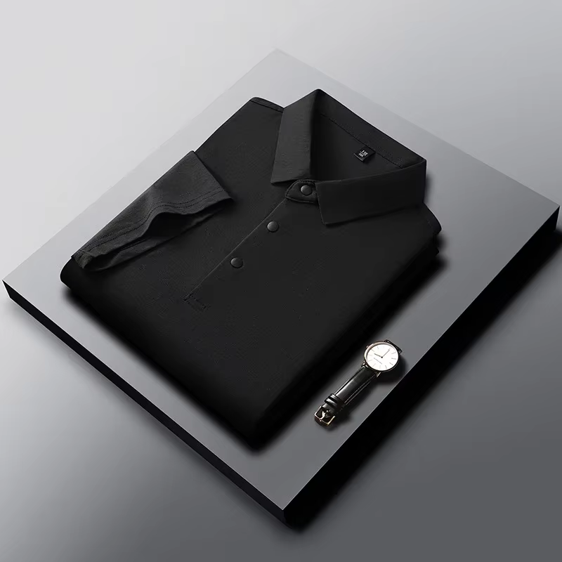 Chemises polo à manches courtes pour hommes avec empiècements en maille, classiques, décontractées, 