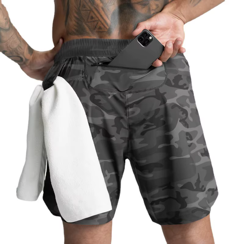 2025 été survêtement Shorts hommes GYM Fitness course Shorts séchage rapide hommes Shorts fermeture 