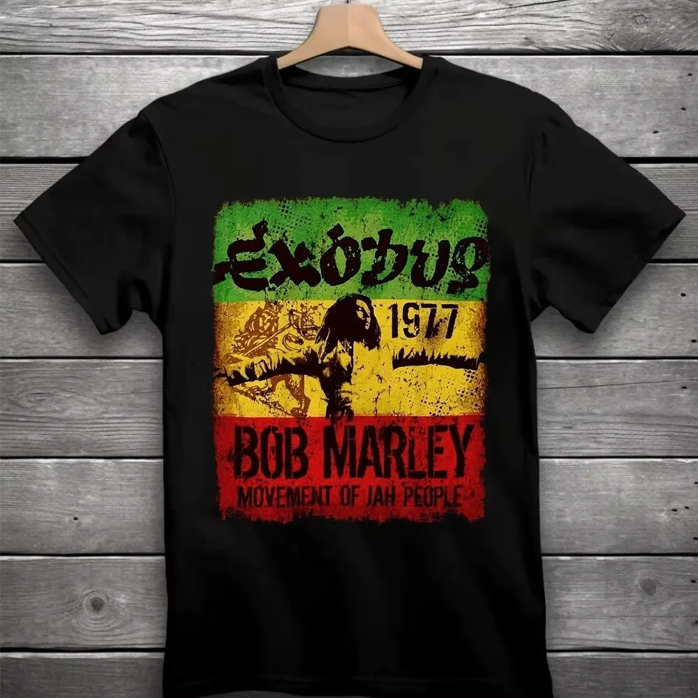 T-shirt Bob Marley One Love, reggae, unisexe, coupe ample, décontracté, en coton, streetwear, pour l