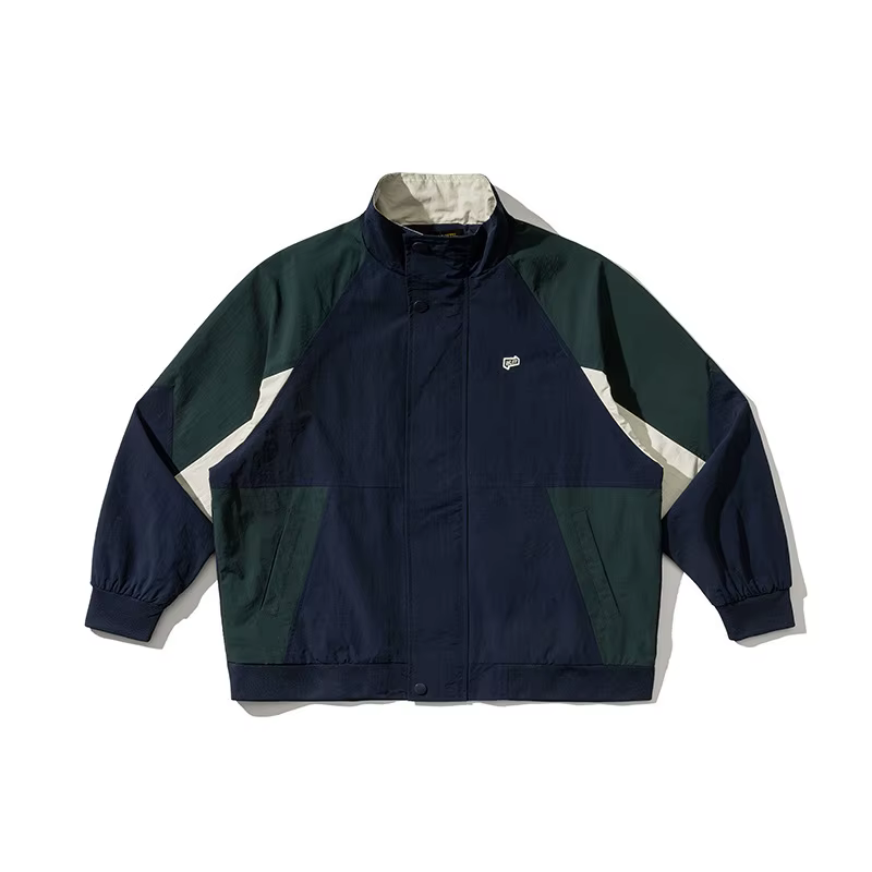 Veste de sport vintage streetwear japonaise à col montant pour homme et femme, imperméable, style te