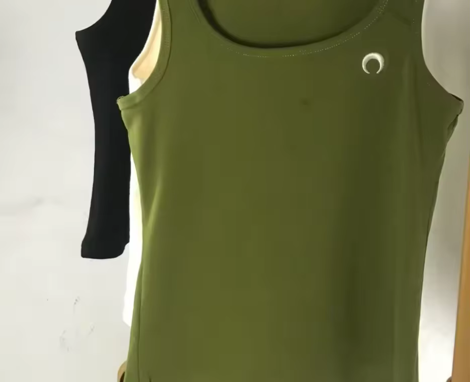 Lune brodé gilet femmes en forme de croix haut Style coréen décontracté classique élastique coupe aj