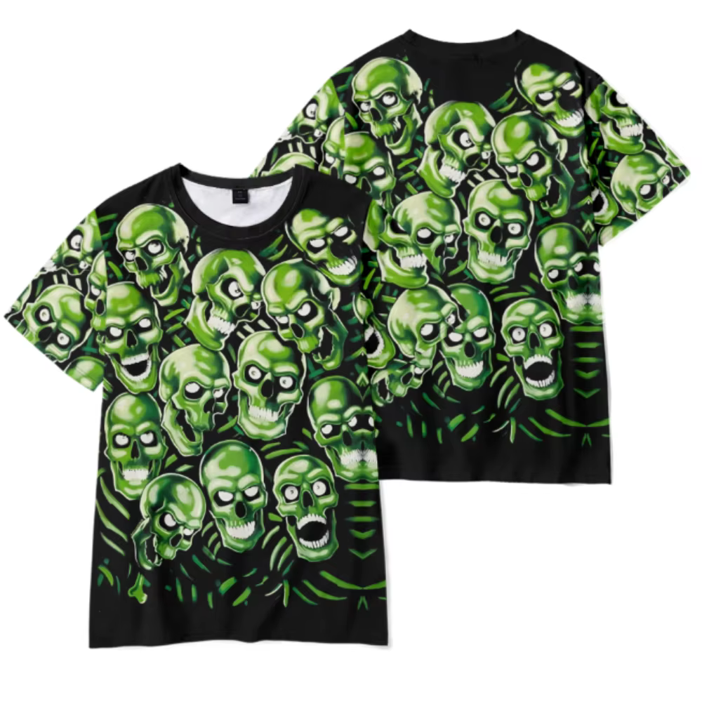 T-shirt manches courtes pour homme, streetwear, estival et humoristique, avec Scream Skull imprimé