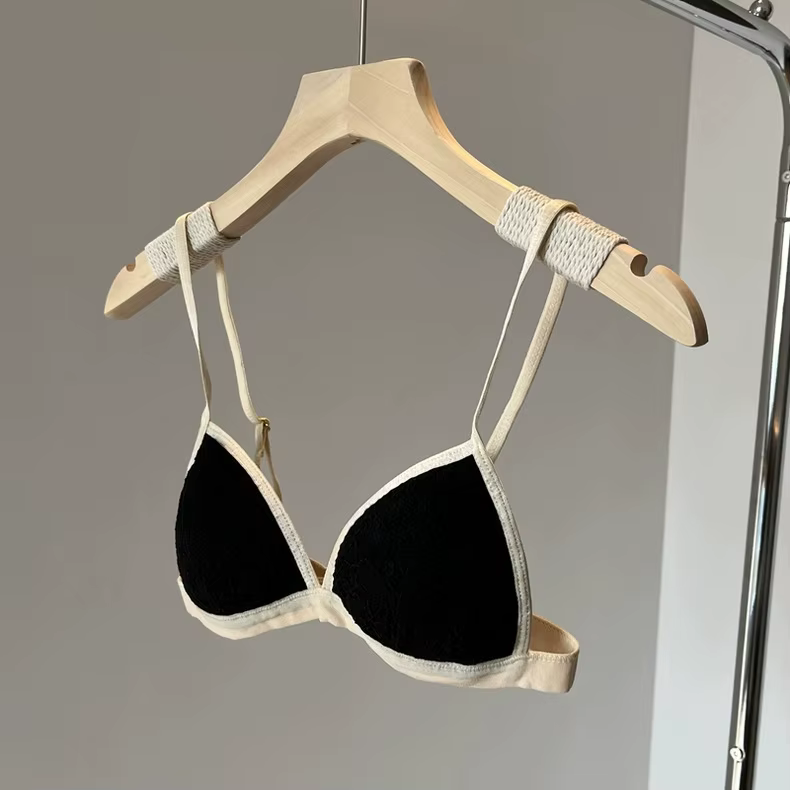 Petite poitrine Triangle français tasse sous-vêtements femme à armatures mince soutien-gorge fille b
