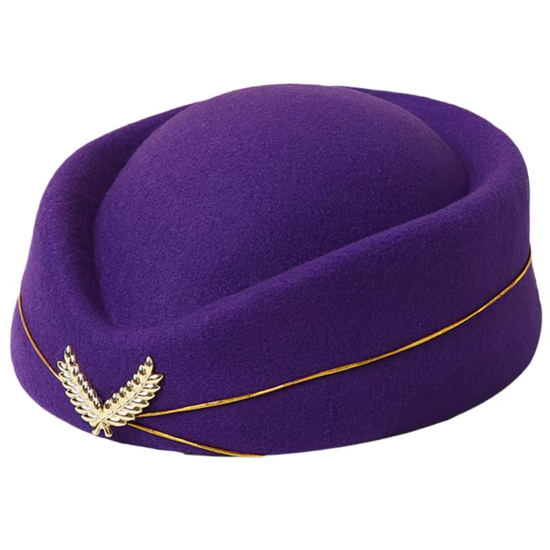 Chapeau d'hôtesse de l'air pour femme, béret, hôtellerie de l'air, cosplay de fête, uniforme formel,