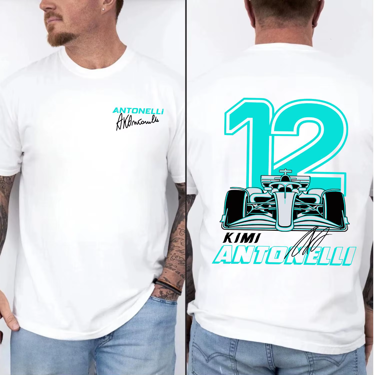 T-shirt de course Antonelli 12 2026 pour hommes et femmes, en coton, style Y2K, mode oversize, haut 