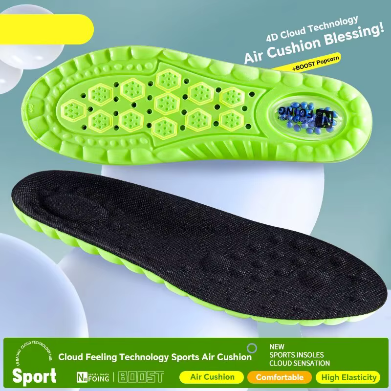 Semelles intérieures 4D Cloud pour chaussures de sport, coussin d'air en PU, absorption des chocs do