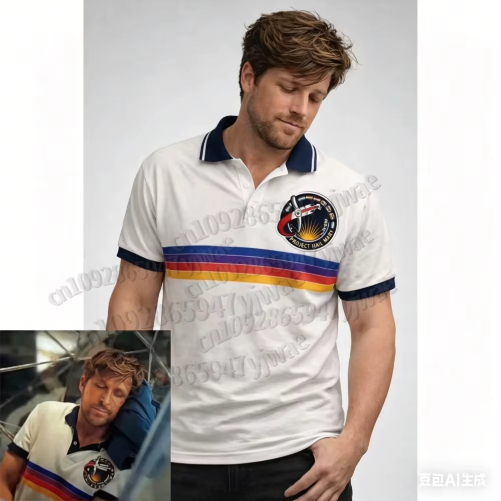T-shirt vintage pour hommes Ryan Gosling Rainbow Shirt Project Hail Mary Graphic Tee Retro Dr Grace 