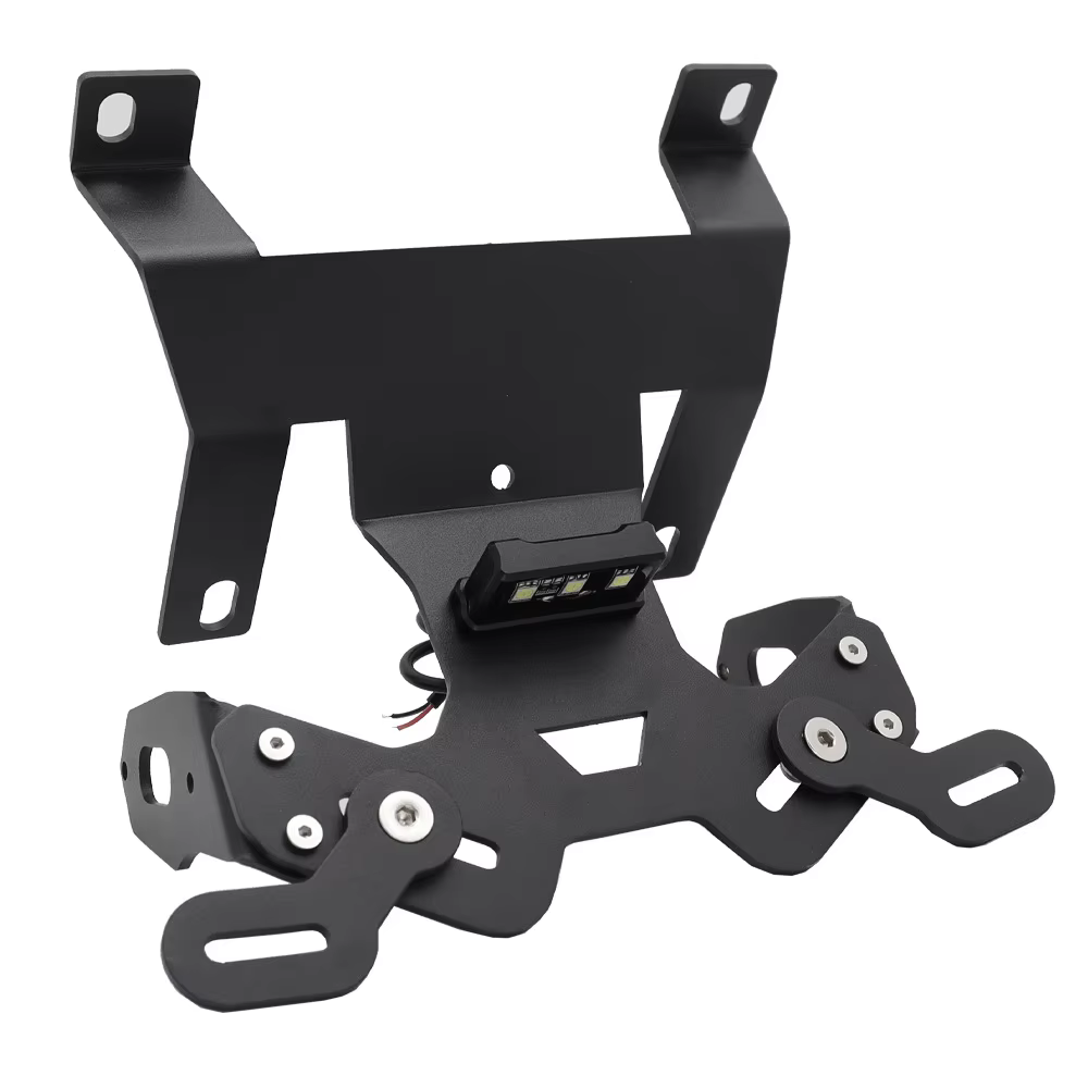 Cadre de support de plaque d'immatriculation avec lumière LED, accessoire de moto pour Honda CB125R 