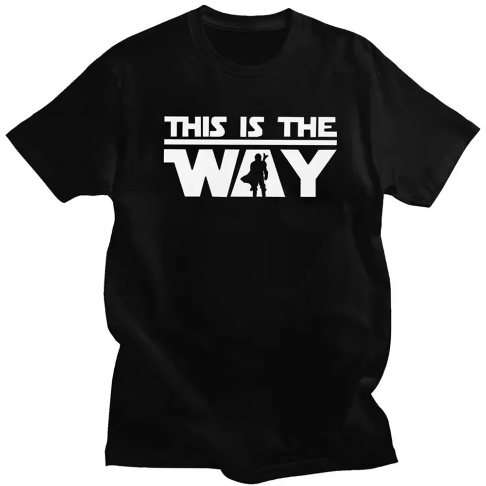T-shirt Manches Courtes pour Homme et Femme, Vêtement Urbain, Doux, M Mandaloriens, This Is The Way,