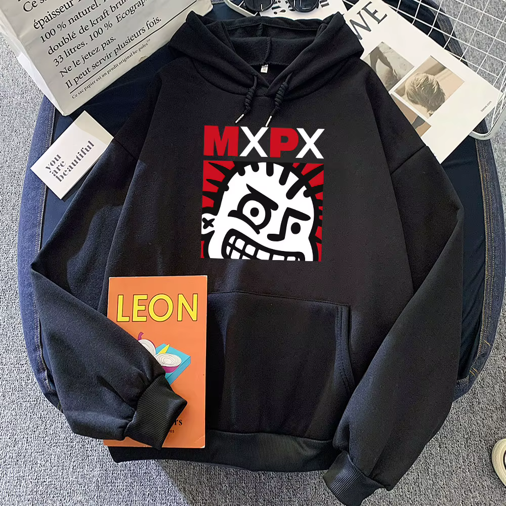 Sweats à capuche graphiques MxPx pour femmes, pulls à capuche, manches longues, streetwear hip hop, 