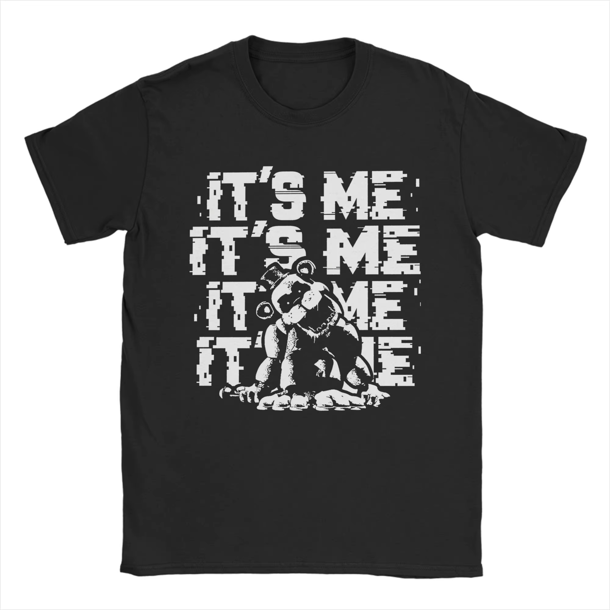 T-shirts pour hommes FNAF At Freddys Vintage 100% coton t-shirt à manches courtes t-shirt col rond h