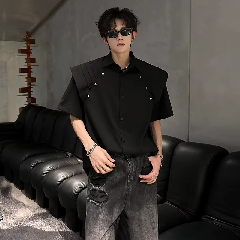 Chemise d'été à manches courtes pour hommes, Design Unique, tendance, Style célébrité, Performance s