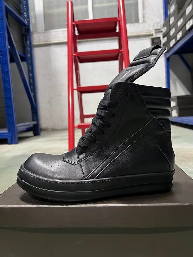 Marque hommes chaussure décontracté de haute qualité femmes Sneaker noir bottine Geo cuir Ro à lacet