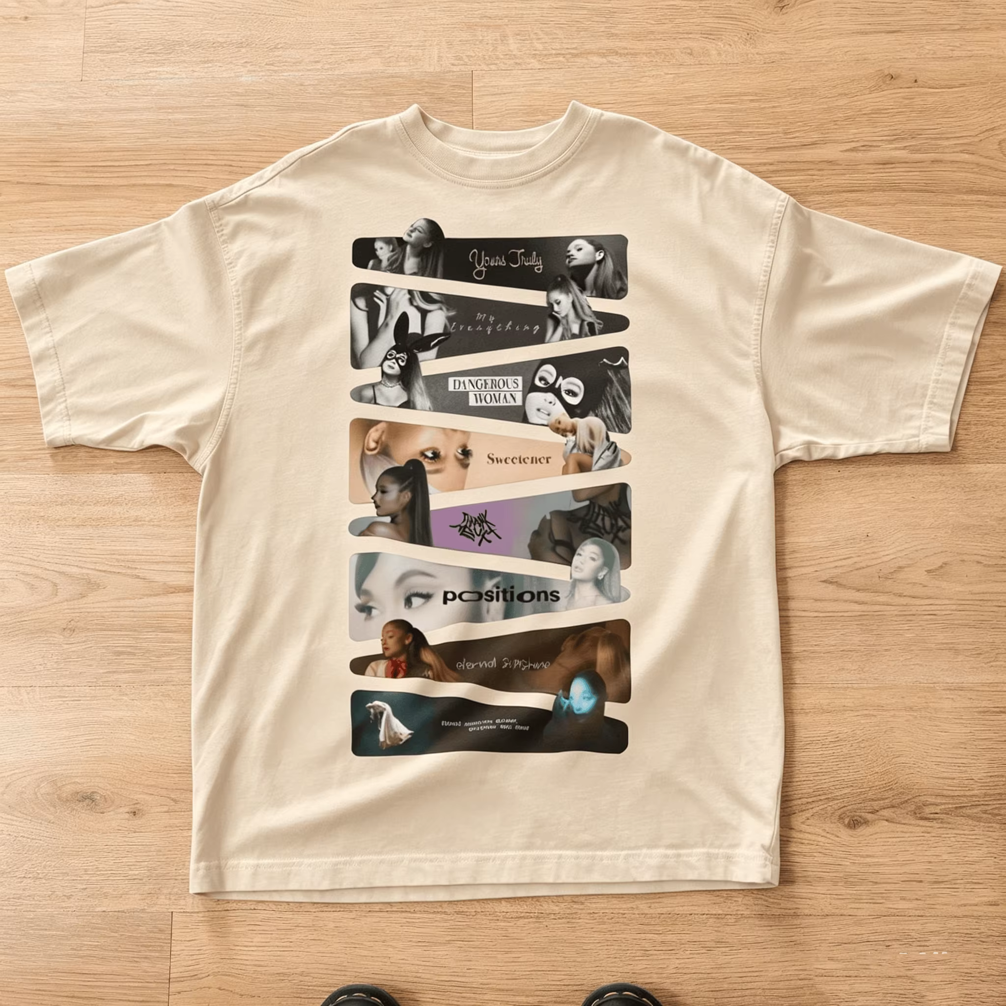 T-shirt unisexe surdimensionné Ariana Grande Albums Timeline, cadeau pour fans, été 2026, homme femm