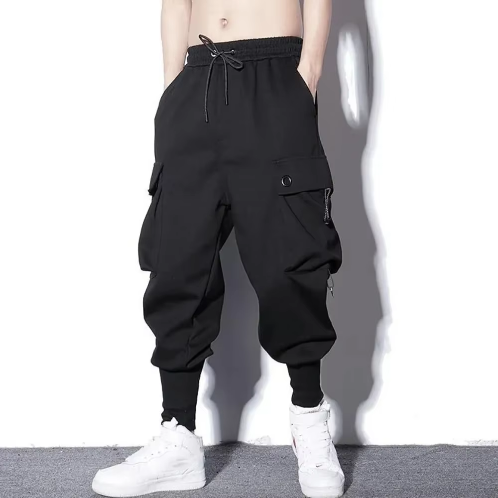 Pantalon cargo adt harem pour homme, streetwear décontracté à longueur de rinçage, pantalon de survê