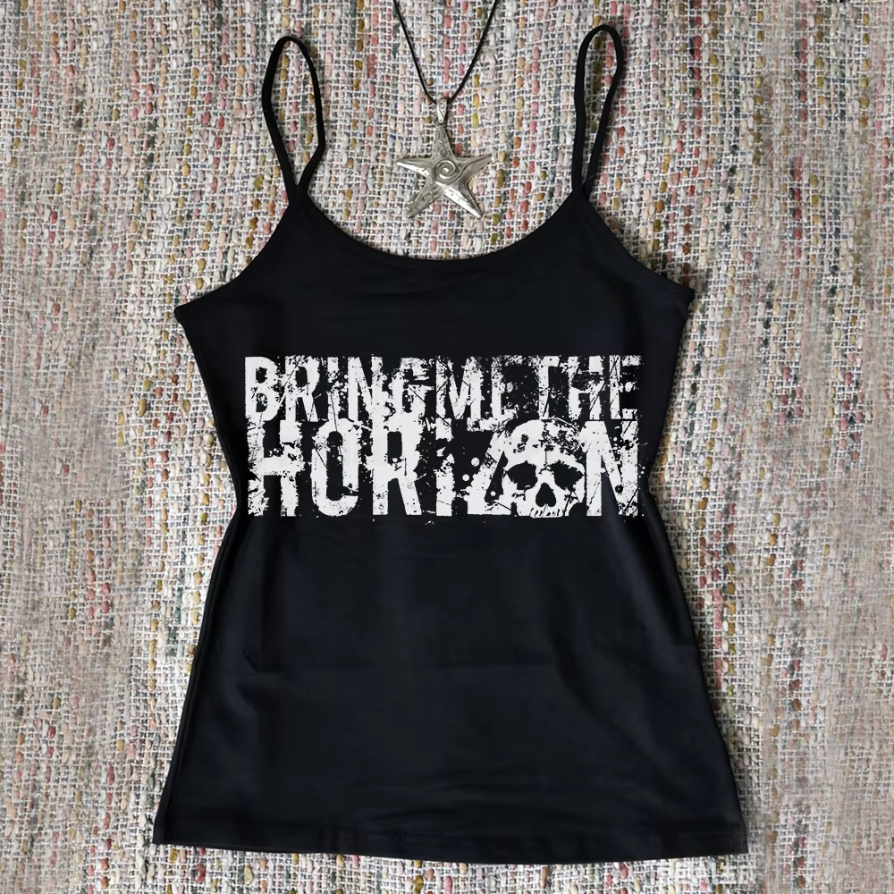 Vêtements Y2K, esthétique gothique, gilet sans manches mignon, imprimé lettres punk garbage rock, cr