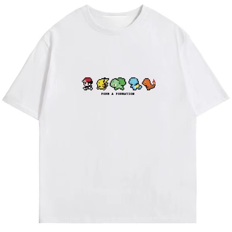 Pixel imprimé t-shirt à manches courtes hommes été à la mode marque avant épaule demi manches 2025 n