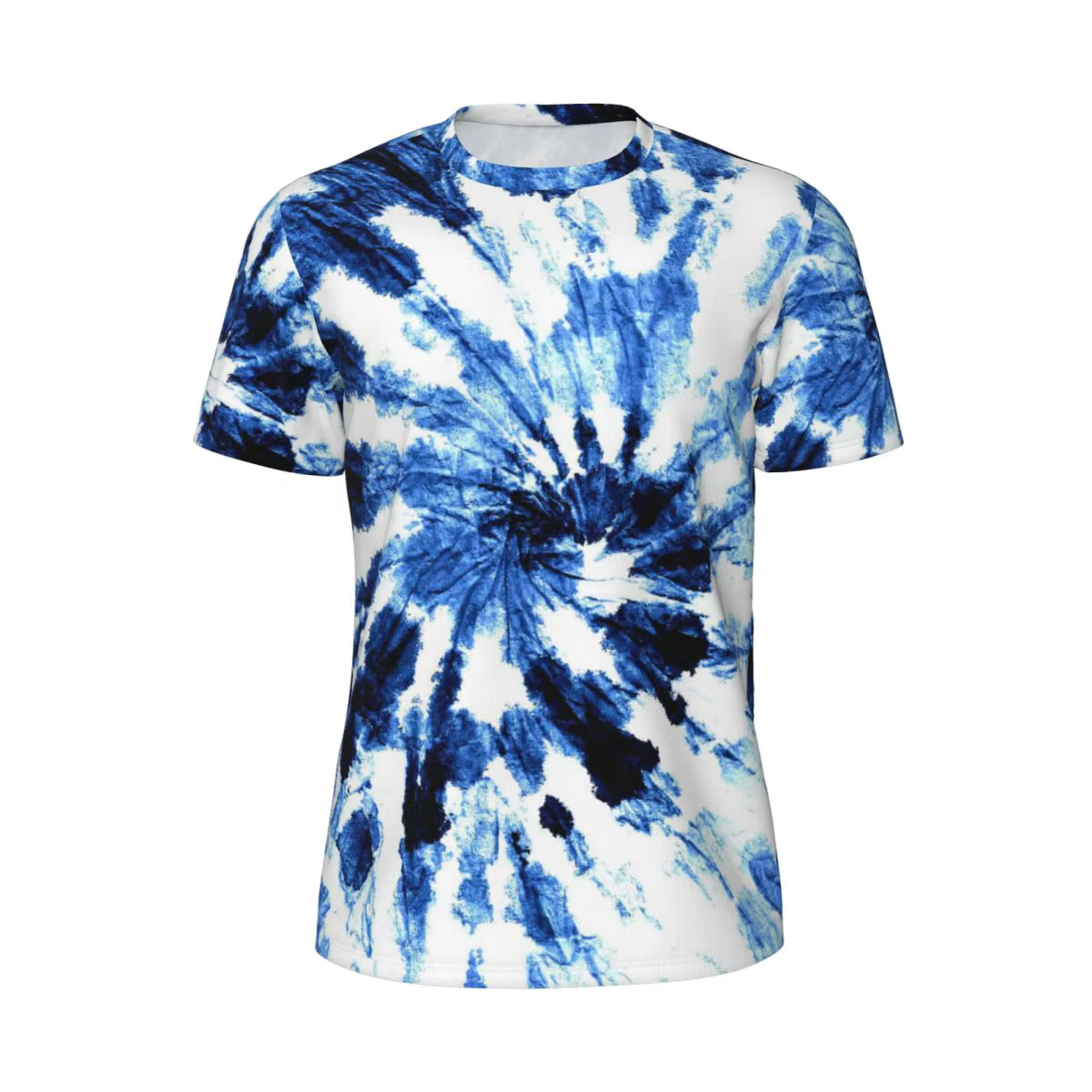 Bleu tourbillon cravate colorant T-Shirt mâle imprimé abstrait Vintage gymnase t-shirts respirant ét