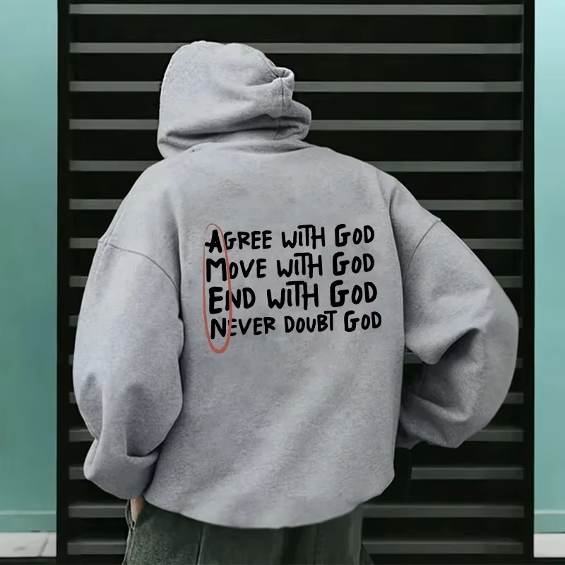 Nouveau Hoodie Imprimé Chrétien pour Hommes 2026 – Qualité Supérieure, Manches Longues, Toutes Saiso