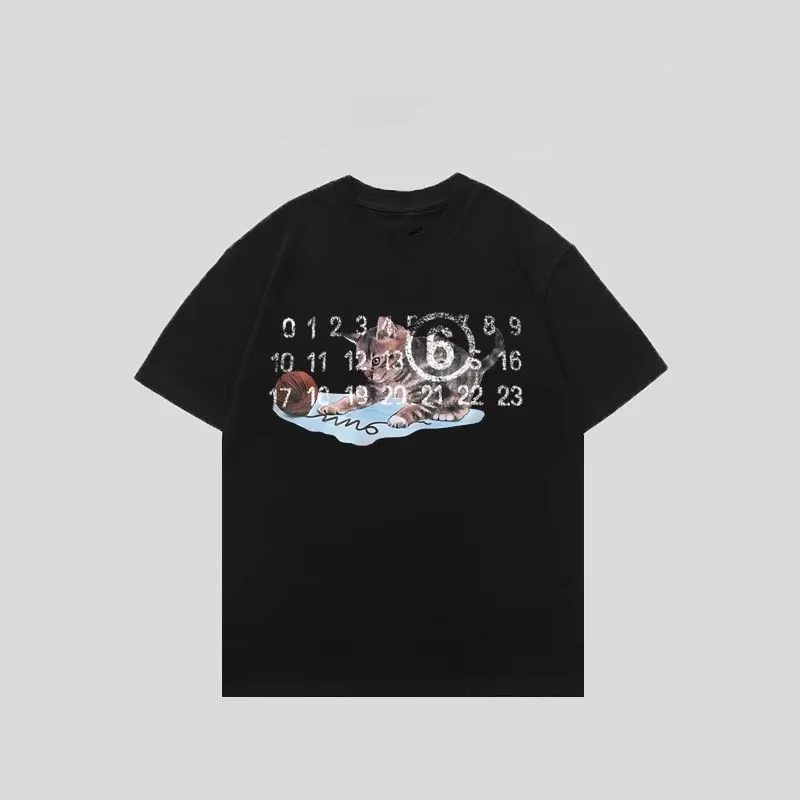 Nouveau T-shirt imprimé tendance Europe et Amérique 2026, col rond et manches courtes, style décontr