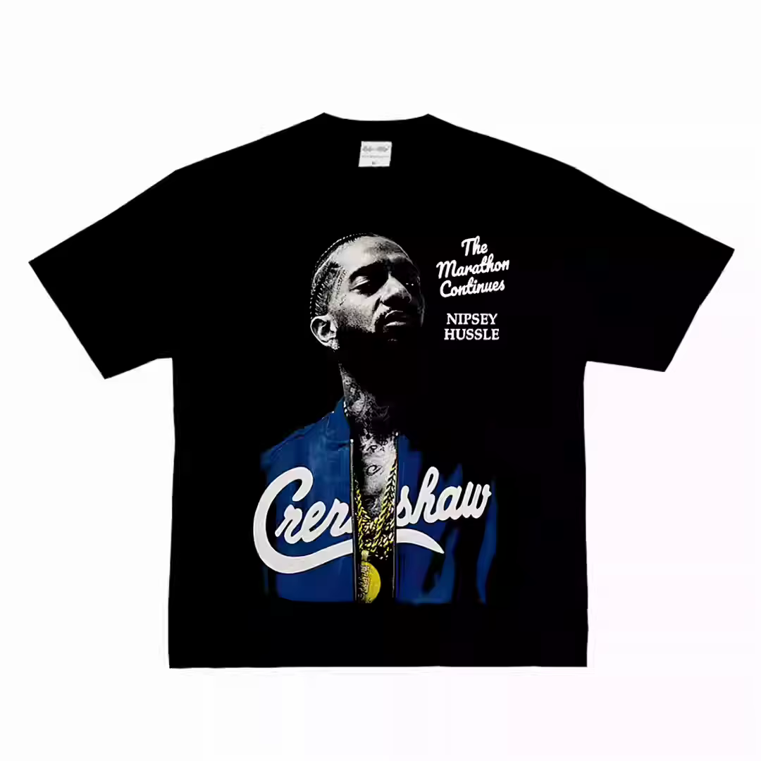 T-shirt graphique Nipsey Hussle Crenshaw en coton premium, merchandising Hip Hop Legacy, unisexe, co