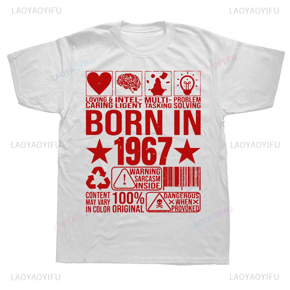 T-shirt manches courtes pour homme, streetwear, estival et estival, avec étiquette de code à barres,